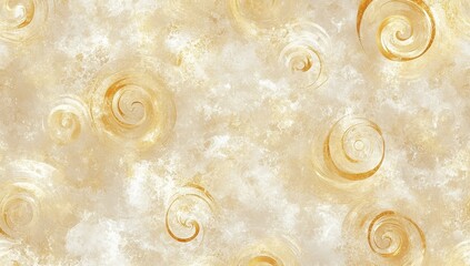 Poster - Abstract Swirls Pattern Beige Gold and White Backdrop Decorative Texture and Artistic Design Element