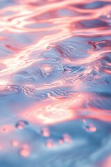 Aufkleber - Abstract Water Surface with Pink and Blue Reflections Creates a Dynamic Ripple Pattern in Vertical Close Up