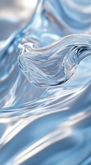 Poster - Abstract Water Wave With Clear Blue Liquid Texture Creates Dynamic Ripple Effect and Shiny Surface for Modern Background Wallpaper or Art Design