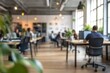 © Anna - Blurred Business People Moving Inside Office Space