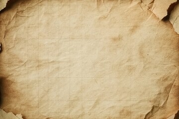 Poster - Aged Parchment Paper Texture with Brown Stains and Rough Edges for Antique Look and Feel