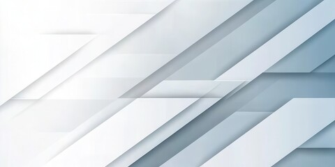 Fototapete - Modern Abstract Background with Geometric White and Gray Stripes Pattern Design and Clean Lines Texture Light Effect for Presentation Template Backdrop