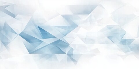 Fototapete - Modern Geometric Low Poly Background with Triangles in Blue and White Color Palette for Digital Design and Creative Presentation Template