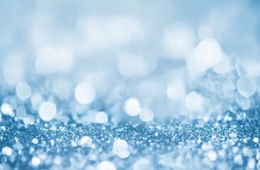 Leinwandbilder - Radiant Blue Glittering Texture Background with Bokeh Effects and Shimmering Lights for Festive Celebrations and Modern Design