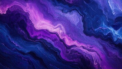 Fototapete - Abstract Blue and Purple Fluid Art Texture Background with Watercolor Ink Swirls Creating a Dynamic and Vibrant Decorative Pattern