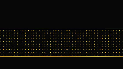 Poster - Dark background with golden lines and glittering dots