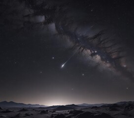 Wall Mural - vast, star-studded night sky; cosmic dust, glittering celestial bodies , magical, dark