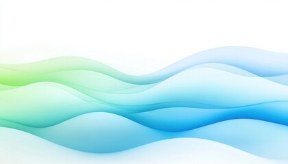 Fototapete - Abstract Blue And Green Waves Background Texture