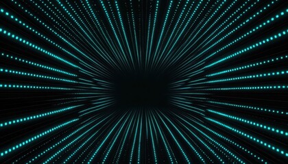 Poster - Abstract Blue Radial Light Pattern Background