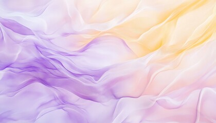 Poster - Abstract Draped Fabric Texture in Pastel Purple and Yellow