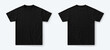 © DekGrativ - black tshirt regular fit from front and back side, tshirt photo for mockup, blank tshirt