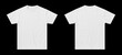 © DekGrafis - white t shirt regular fit isolated on black background, tshirt photo for mockup, blank tshirt