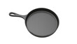 © penpak - Sizzling simplicity, a detailed closeup of frying pan on black background closeup