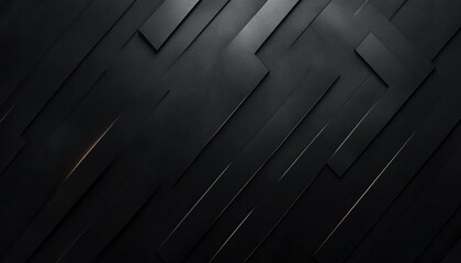 Poster - Dark Abstract Geometric Pattern with Gold Accents