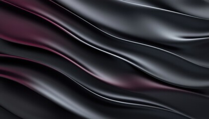 Poster - Dark Gray and Purple Fabric Drape with Subtle Waves