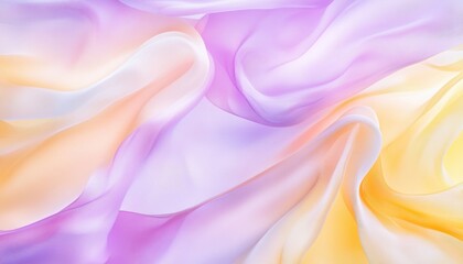 Poster - Pastel Purple Yellow Silk Fabric Texture Background