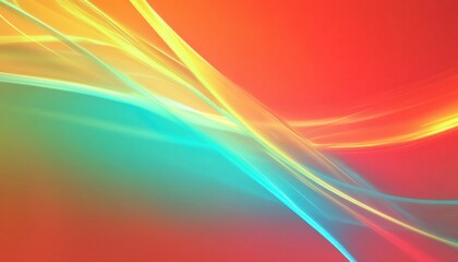 Fototapete - Abstract Colorful Background with Flowing Lines and Vibrant Light Effects