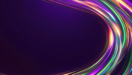 Fototapete - Abstract Colorful Light Trails on Purple Background