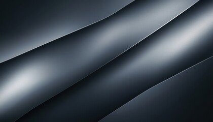 Poster - Abstract Dark Grey Metallic Background with Shiny Waves and Subtle Gradations