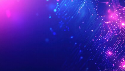 Poster - Abstract Glowing Particle Background with Blue Purple Pink Hues
