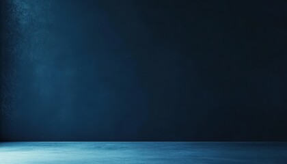 Aufkleber - Dark Blue Abstract Background with Subtle Spotlight and Particles