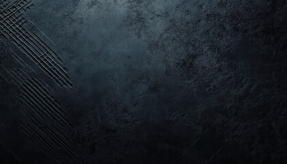 Poster - Dark Blue Grunge Texture Background with Linear Pattern