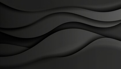 Poster - Dark Grey Abstract Wave Background Texture