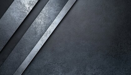 Poster - Dark Grey Asphalt Road Texture with Diagonal White Lines