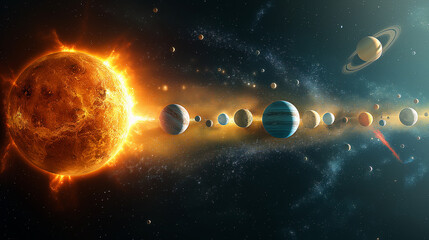 Wall Mural - earth and sun