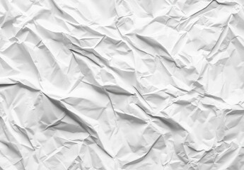 Leinwandbilder - High-resolution image of crumpled white paper texture, showing detailed creases and folds, ideal for backgrounds or design elements. : Generative AI