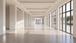 © Wan_photo - Spacious and Modern Empty Room with Large Windows and Bright Natural Light in Contemporary Minimalist Design