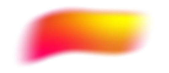 Poster - Blurred colored shape. Mesh fluid orange liquid abstract element. Soft light holographic blob. Neon blend vibrant multicolor figure with aura