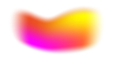 Poster - blurred colored shape. mesh fluid liquid pink abstract element. soft light holographic blob. neon bl