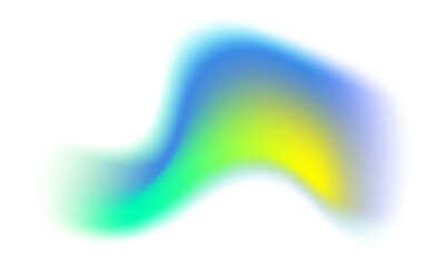 Poster - Blurred colored shape. Mesh fluid liquid abstract element. Soft light holographic blob. Neon blend vibrant multicolor figure with aura