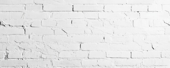 Aufkleber - A high-resolution image showcasing a textured white brick wall, ideal for backgrounds or design projects. The bricks exhibit subtle variations in tone and texture, adding visual intere : Generative AI