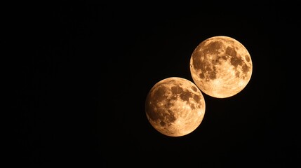 Wall Mural - a rare double eclipse with two celestial bodies aligned