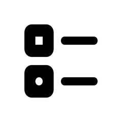 Poster - Illustration showcasing two rounded squares each paired with a horizontal line in a minimalist design style