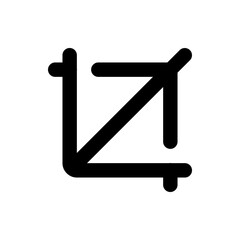 Poster - Illustration of a crop icon with a square shape and a diagonal line cutting through it on a white background