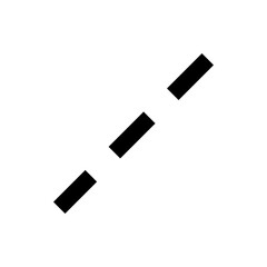 Poster - Three black rectangles arranged diagonally on a white background creating a dashed line effect image