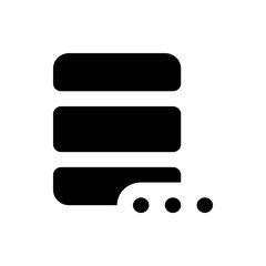 Poster - Black hamburger menu icon with rounded edges and three dots in the lower right corner on white background