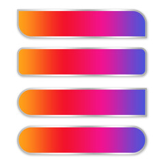 Leinwandbilder - instagram lower third design gradient set of banners for element design png file