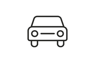 Fototapete - Minimalist vector icon of a car representing transportation and mobility for digital applications or graphic design projects