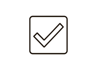 Poster - Simple vector icon representing a checkmark in a square outline for various design purposes