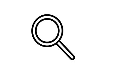 Poster - Vector icon representing a magnifying glass highlighting search and discovery activities in various contexts