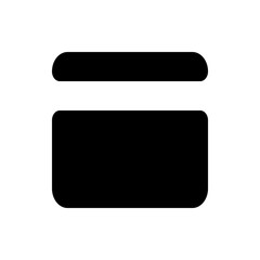 Poster - Black rounded rectangles stacked vertically with a smaller rectangle on top in a simple design style