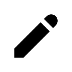 Poster - Stylus pen tool for digital drawing and graphic design with black color on a white background simple icon