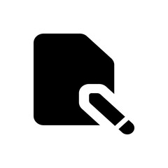 Poster - Black document icon with rounded corners and a white pencil overlaying the bottom right corner area of it