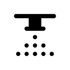Poster - A minimalist design featuring two horizontal rounded bars above a pyramid of black circles on white area