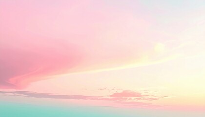 Poster - Serene sunset over ocean waves coastal beach digital art tranquil environment wide-angle view nature concept