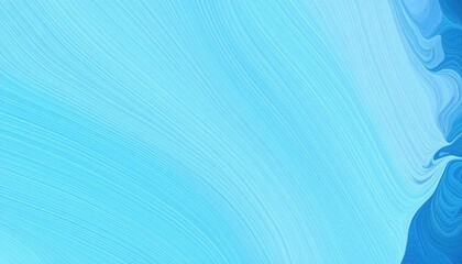 Poster - Creative abstract blue waves art digital canvas fluid aesthetics contemporary style vibrant colors inspiration